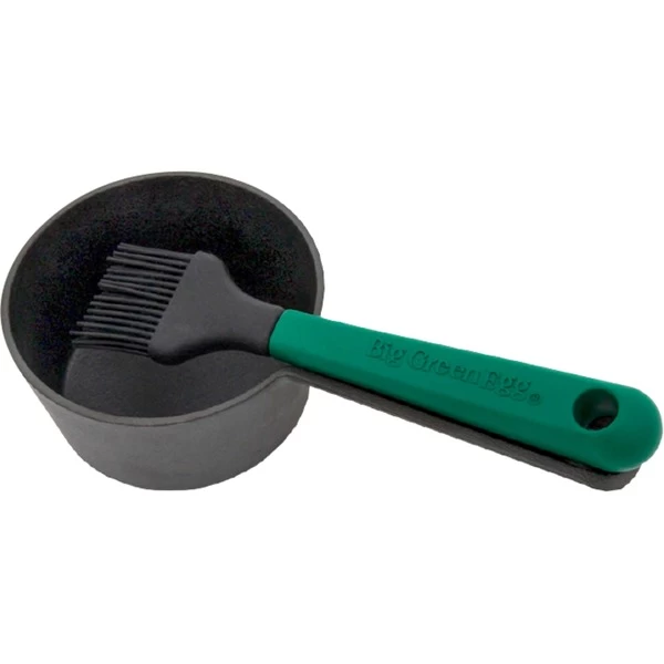 Big Green Egg Gusseisen-Saucentopf Mit Pinsel, Ø 12cm
