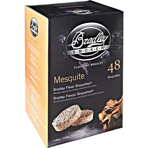 Bradley Mesquite Bisquetten, 48 Stück, Räucherholz