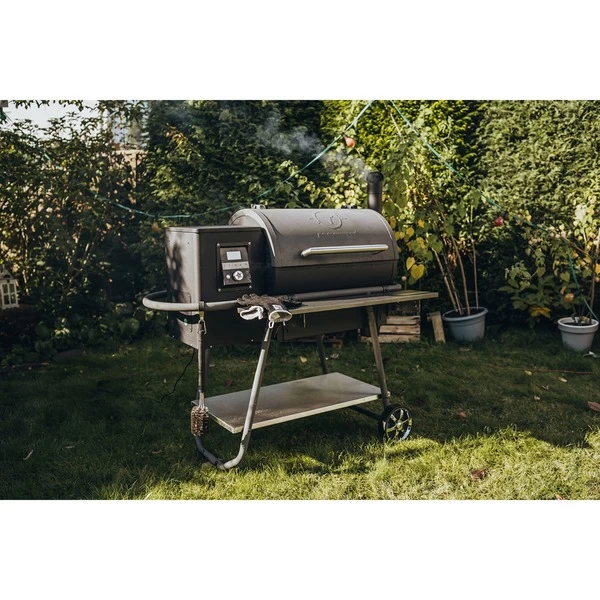 Moesta Sheriff Pelletgrill, Inkl. Frontablage PaperPlank Black Und Haken – Bild 6