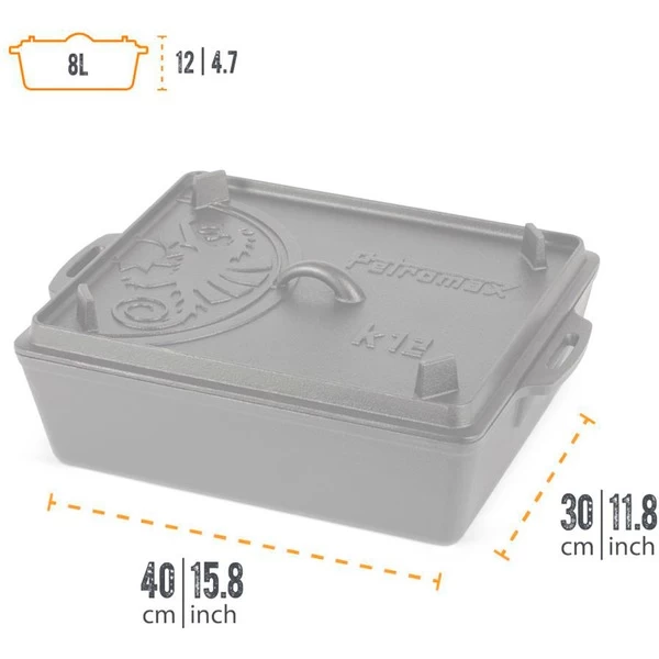 Petromax Kastenform Mit Deckel K12, Topf – Bild 4