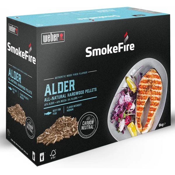 Weber Holzpellets Erlenholz, 8kg, Brennstoff